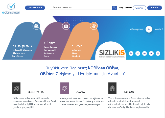 EDANISMAN TEKNOLOJI VE DANISMANLIK ANONIM SIRKETI Edanışman Anasayfa 