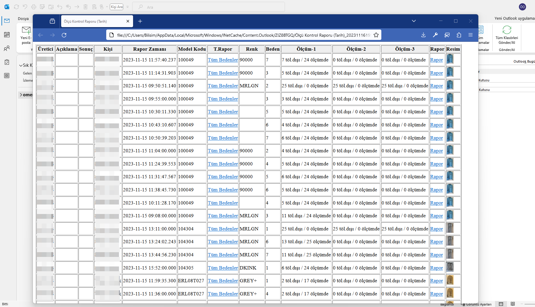 SQL Rapor ve Mail Servisi