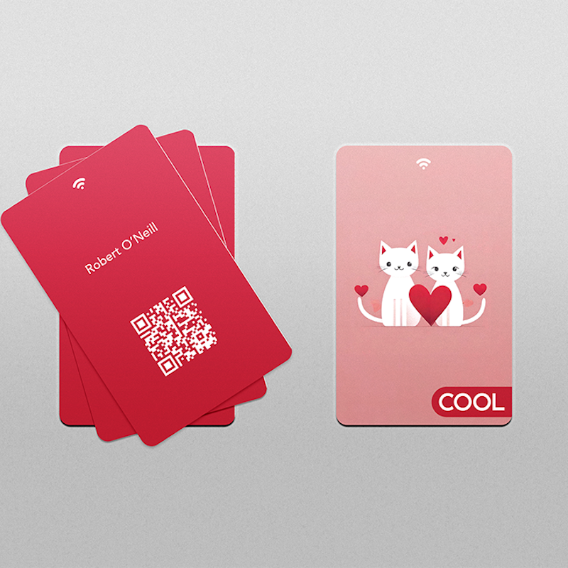 Love Cats NFC ve QR Kodlu Cool Dijital Kartvizit