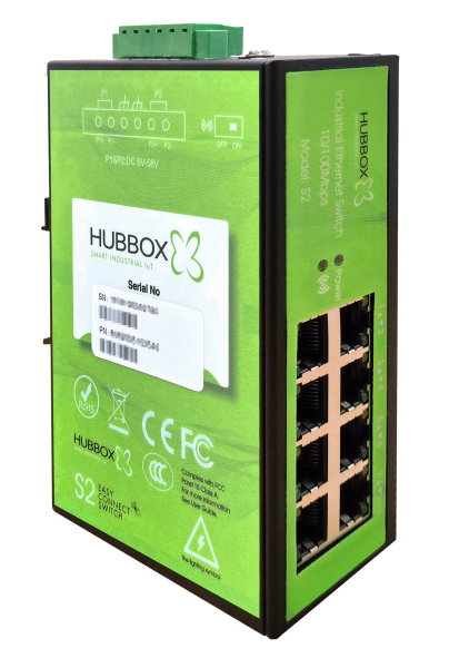 HUBBOX S2 8-Port Endüstriyel Switch