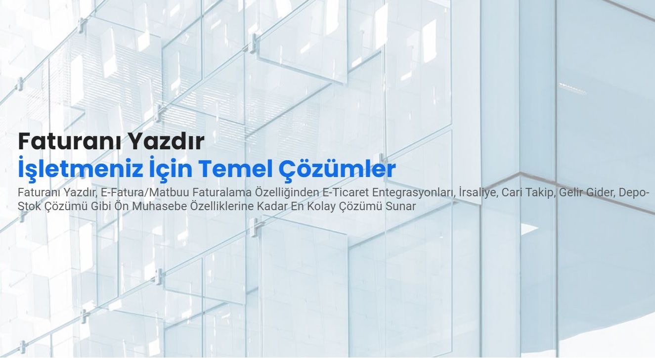 faturaniyazdir.com Kolay Faturalama Çözümü