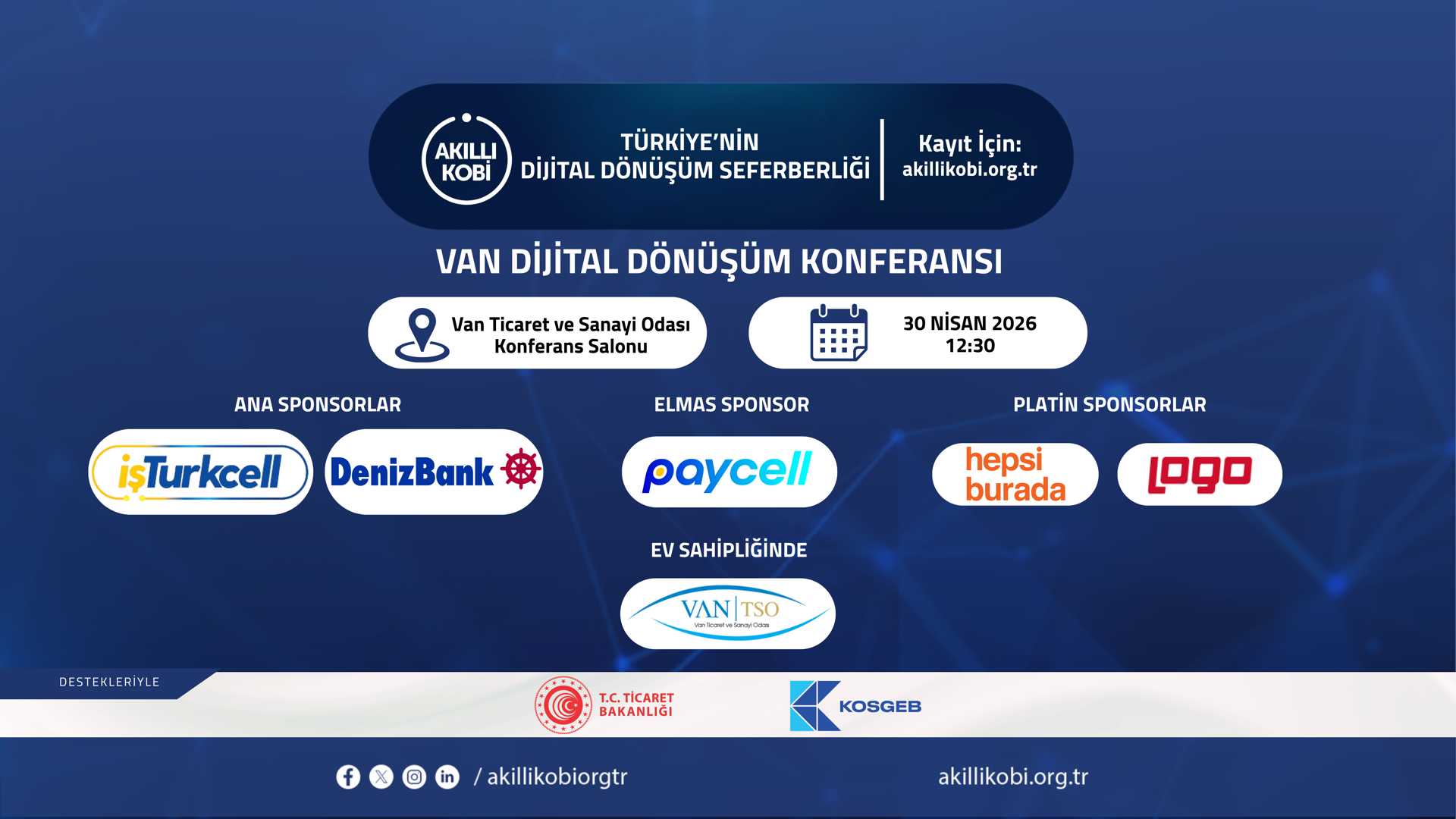 Akıllı KOBİ Van Dijital Dönüşüm Konferansı'na Davetlisiniz!