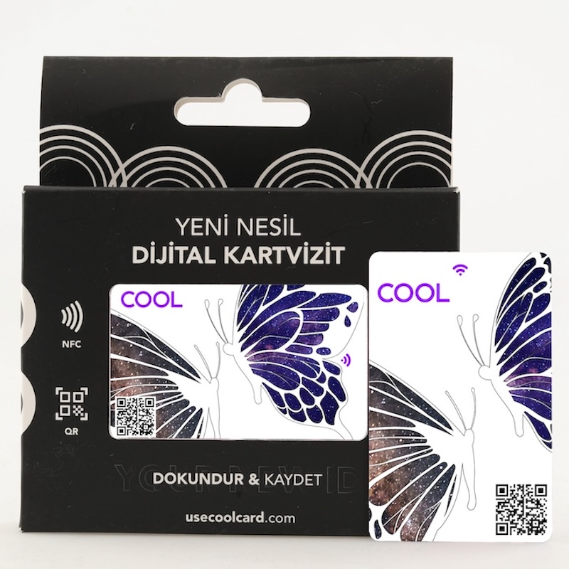 Butterfly NFC ve QR Kodlu Cool Dijital Kartvizit