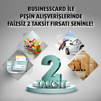 BusinessCard'la gıda marketi, akaryakıt, toptan ve vergi sektörü alışverişlerinize faizsiz 2 taksit fırsatı!