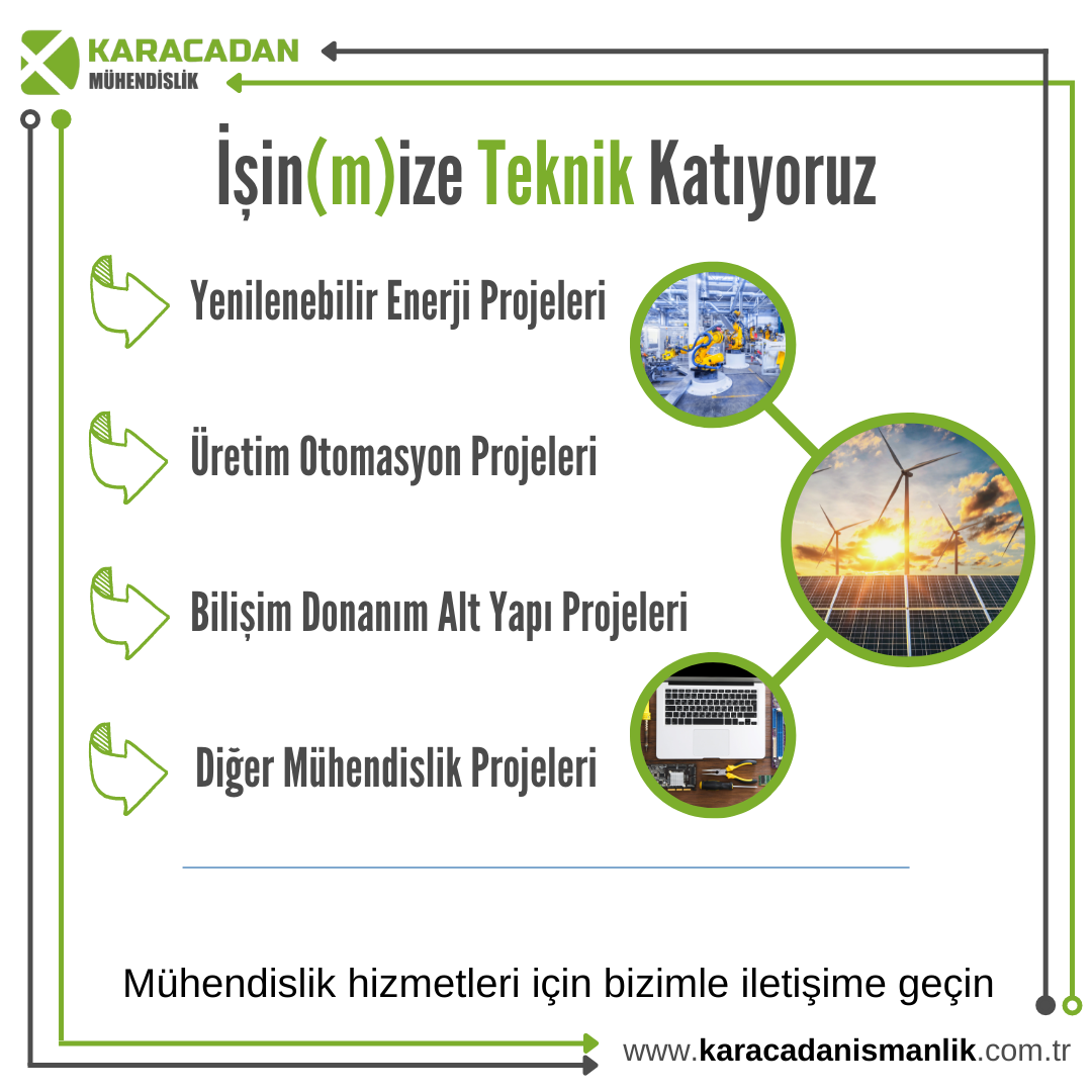 Karacadan Danışmanlık Bilişim Mühendislik Sanayi ve Dış Ticaret Limited Şirketi Mühendislik Hizmetleri Için Bizimle Iletişime Geçin 